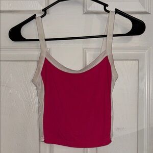 SHEIN Pink Sleeveless Fitted Crop Camisole